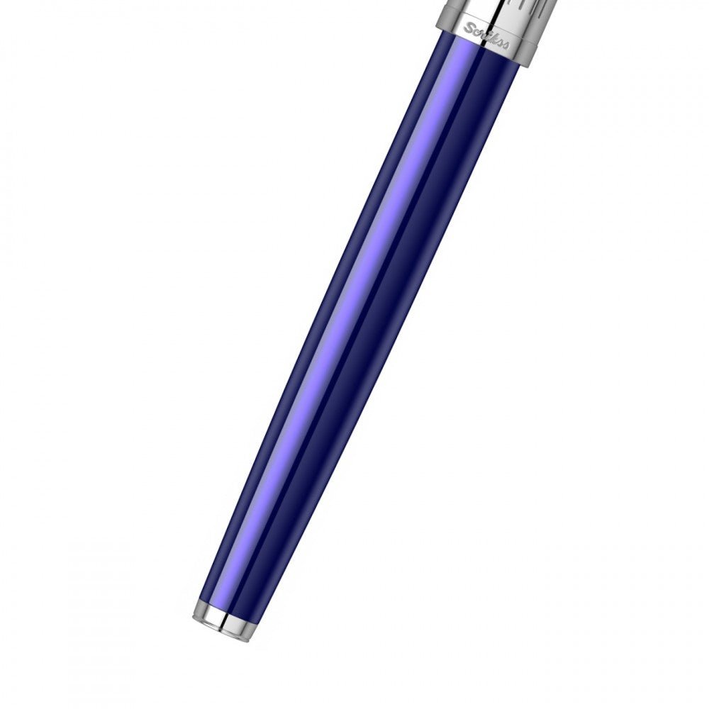 Scrikss Oscar 39 Blue Chrome-CT Rollerball Pen - SCOOBOO - 66727 - Roller ball Pen