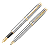 Scrikss Oscar 39 Gold Chrome FP+BP Set - SCOOBOO - 66895 - Fountain Pen