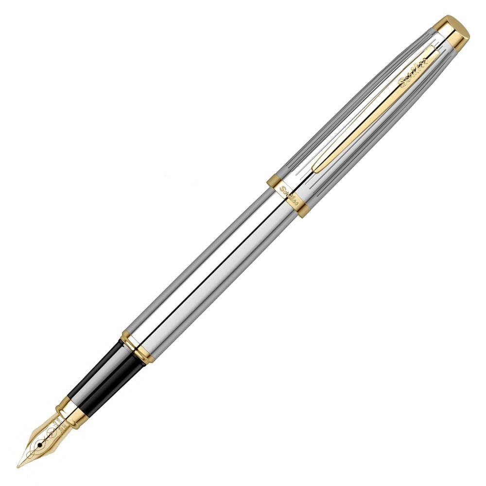 Scrikss Oscar 39 Gold Chrome FP+BP Set - SCOOBOO - 66895 - Fountain Pen