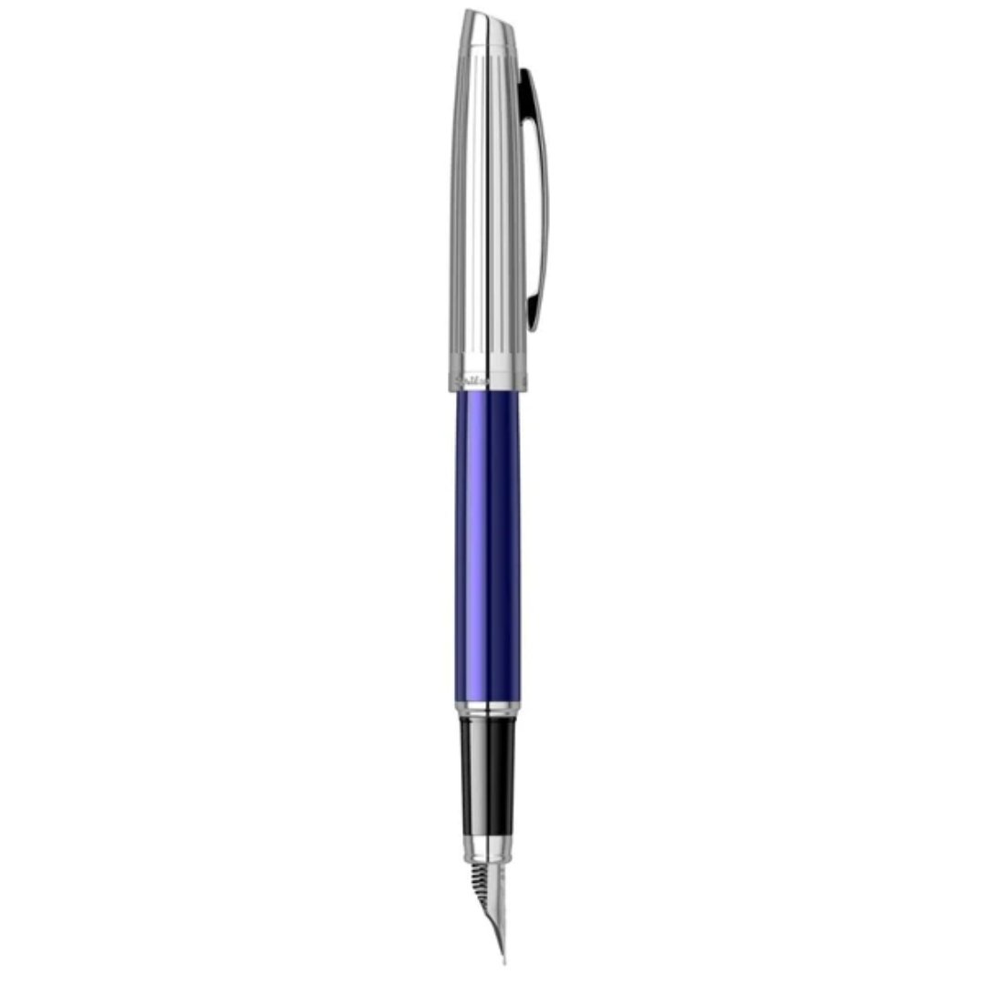 Scrikss Oscar Blue Chrome Fountain Pen - SCOOBOO - 66673 - Fountain Pen