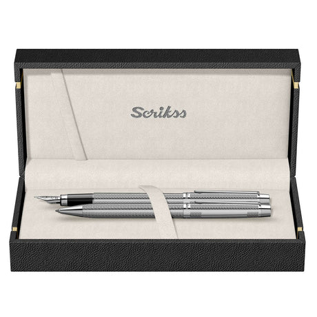 Scrikss Venus 722 Gold Chrome FP+BP Set - SCOOBOO - 71646 - Fountain Pen