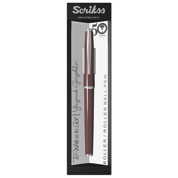 Scrikss Vintage 33 Burgundy Roller Pen - SCOOBOO - 81614 - Roller ball Pen