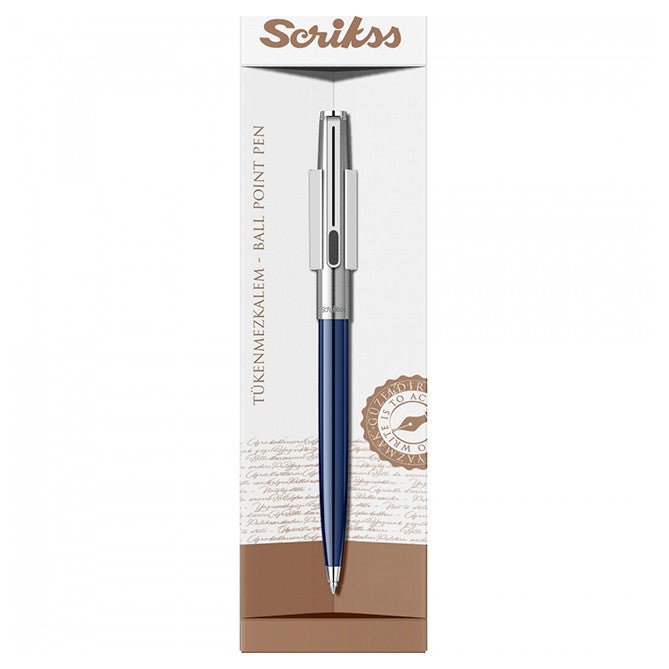 Scrikss Vintage 77 Blue Roller Ball Pen - SCOOBOO - 54861 - Roller ball Pen