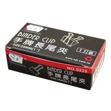 SDI Binder Clips - SCOOBOO - 0225 - Paper clipper