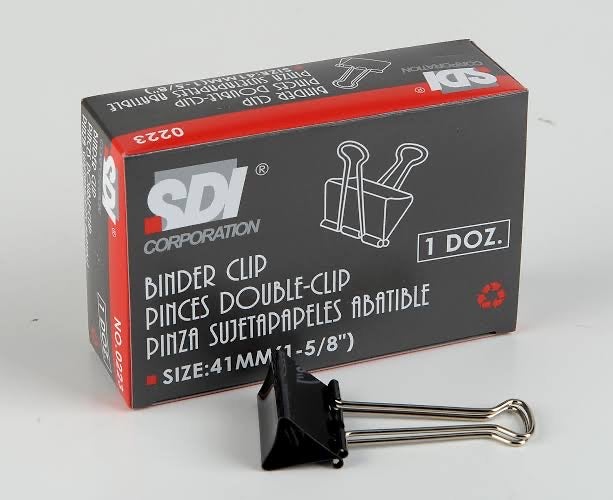 SDI Binder Clips - SCOOBOO - 0223 - Paper clipper