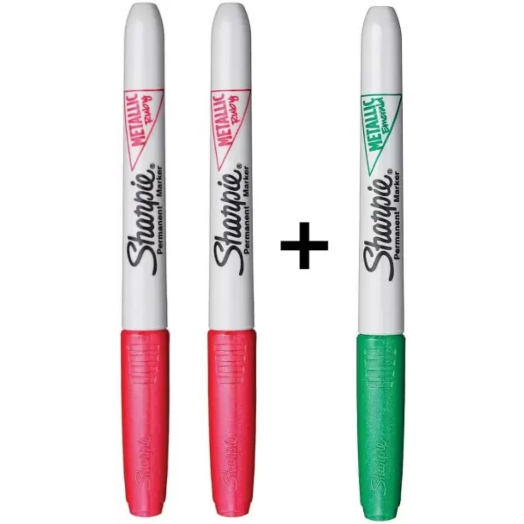 Sharpie 2+1 Metallic Assorted Colors Multicolor Marker - SCOOBOO - YY5X - Fineliner