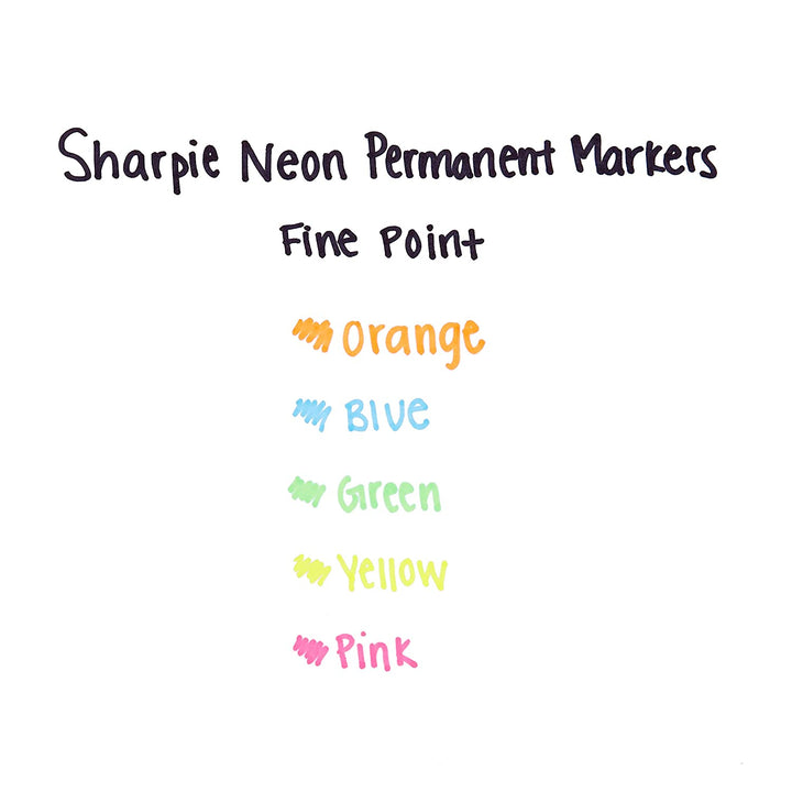 Sharpie Fine Point Neon Permanent Marker - SCOOBOO - White-Board & Permanent Markers