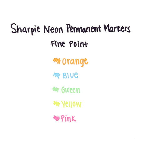 Sharpie Fine Point Neon Permanent Marker - SCOOBOO - White-Board & Permanent Markers