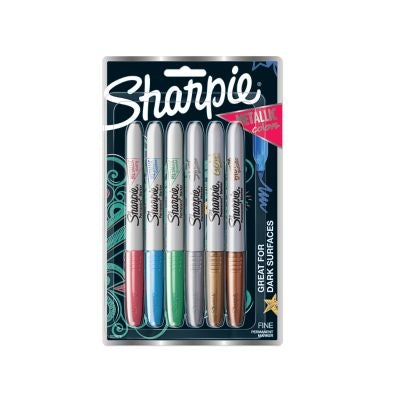 Sharpie Metallic Fine Marker Asst 6 CT BL - SCOOBOO - SAN 2029678 - Fineliner