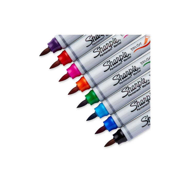 Sharpie Permanent Markers Brush Tip - SCOOBOO - SAN1810703 - White-Board & Permanent Markers