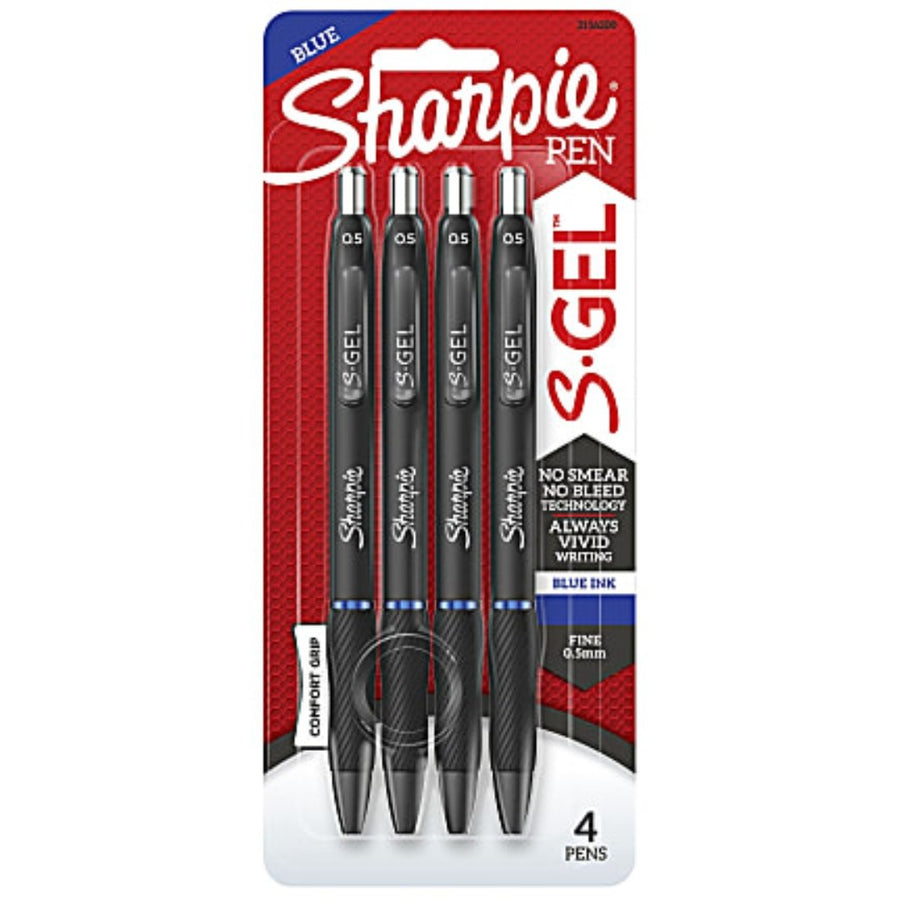Sharpie S. Gel Pen 0.5mm-Pack Of 4 - SCOOBOO - 2116200 - Gel Pens