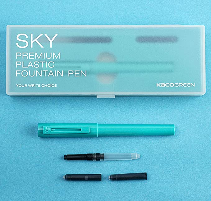 Sky Plastic Fountain Pen - SCOOBOO - Kaco-Sky-Sea -Green - Fountain Pen