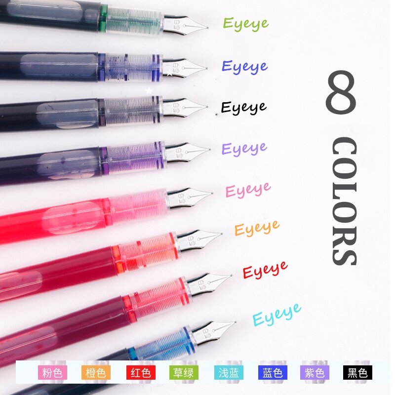 Snowhite FP20 Fountain Pen 0.5 Multicolor Pack of 8 - SCOOBOO - FP20-MULTI - Fountain Pen