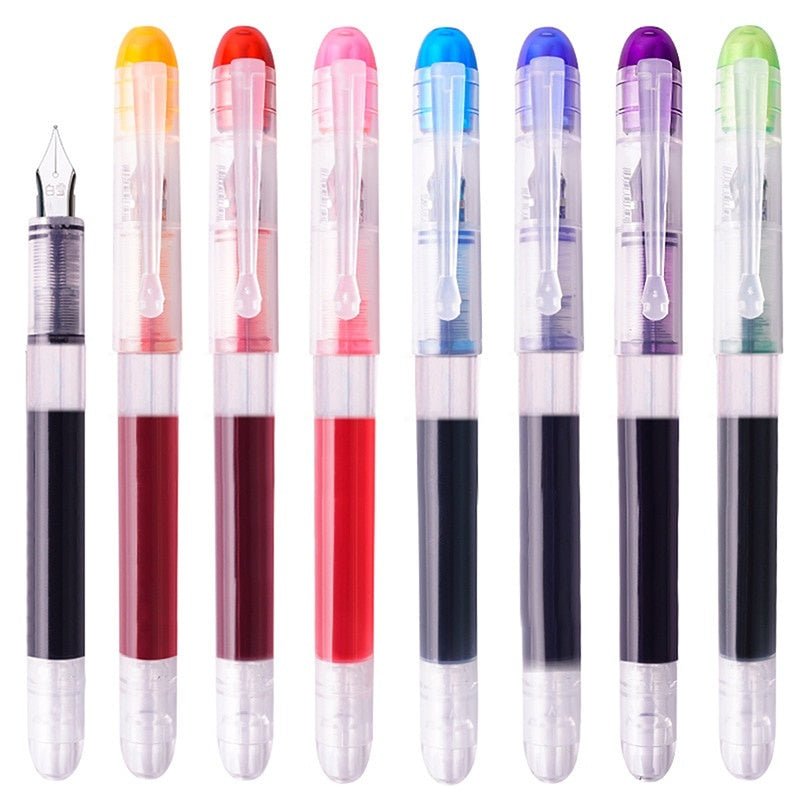 Snowhite FP20 Fountain Pen 0.5 Multicolor Pack of 8 - SCOOBOO - FP20-MULTI - Fountain Pen