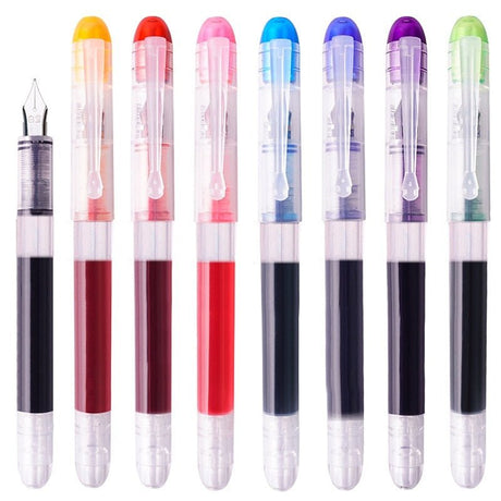 Snowhite FP20 Fountain Pen 0.5 Multicolor Pack of 8 - SCOOBOO - FP20-MULTI - Fountain Pen