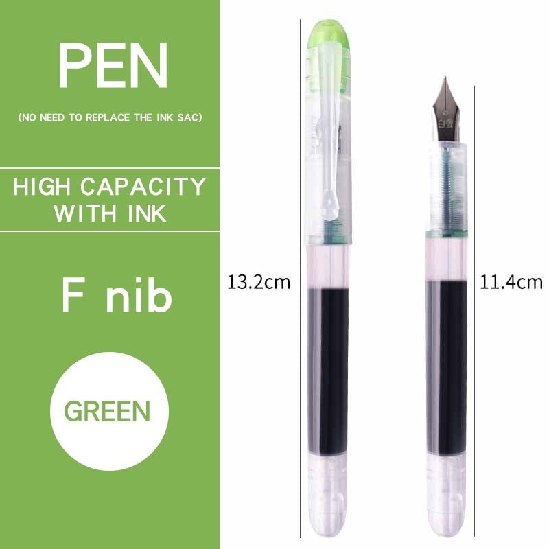 Snowhite FP20 Fountain Pen 0.5 Multicolor Pack of 8 - SCOOBOO - FP20-MULTI - Fountain Pen