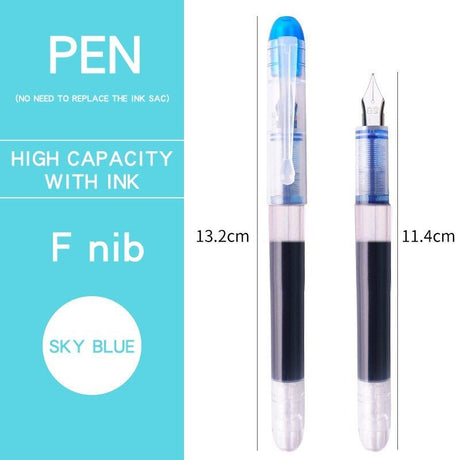 Snowhite FP20 Fountain Pen 0.5 Multicolor Pack of 8 - SCOOBOO - FP20-MULTI - Fountain Pen
