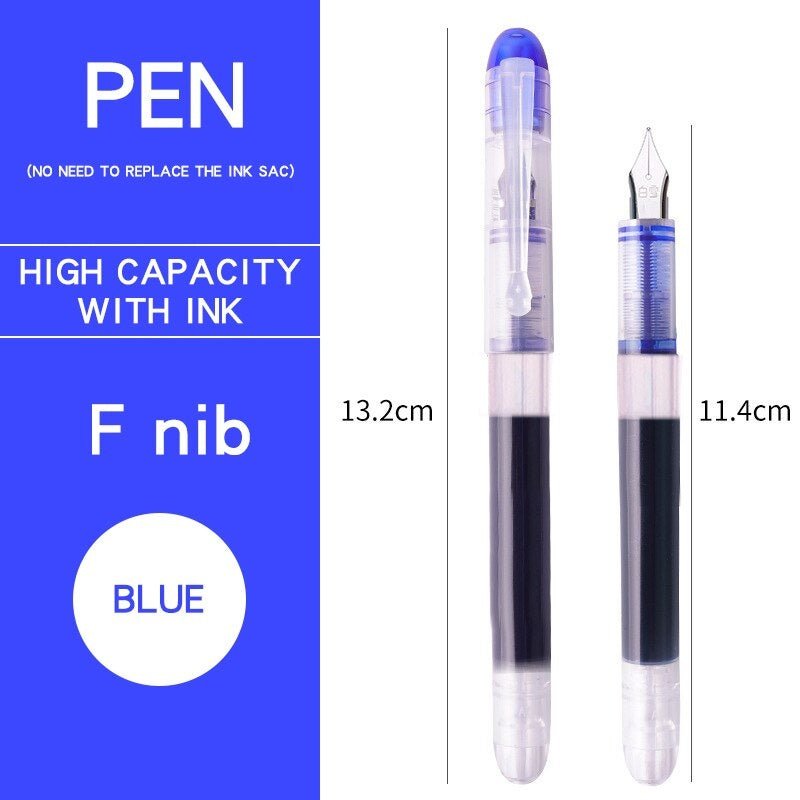 Snowhite FP20 Fountain Pen 0.5 Multicolor Pack of 8 - SCOOBOO - FP20-MULTI - Fountain Pen