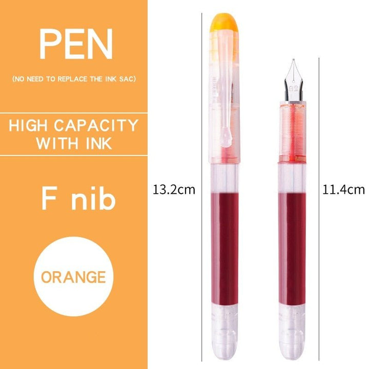 Snowhite FP20 Fountain Pen 0.5 Multicolor Pack of 8 - SCOOBOO - FP20-MULTI - Fountain Pen