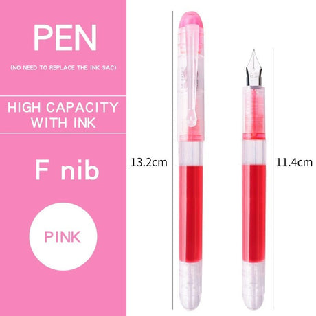 Snowhite FP20 Fountain Pen 0.5 Multicolor Pack of 8 - SCOOBOO - FP20-MULTI - Fountain Pen