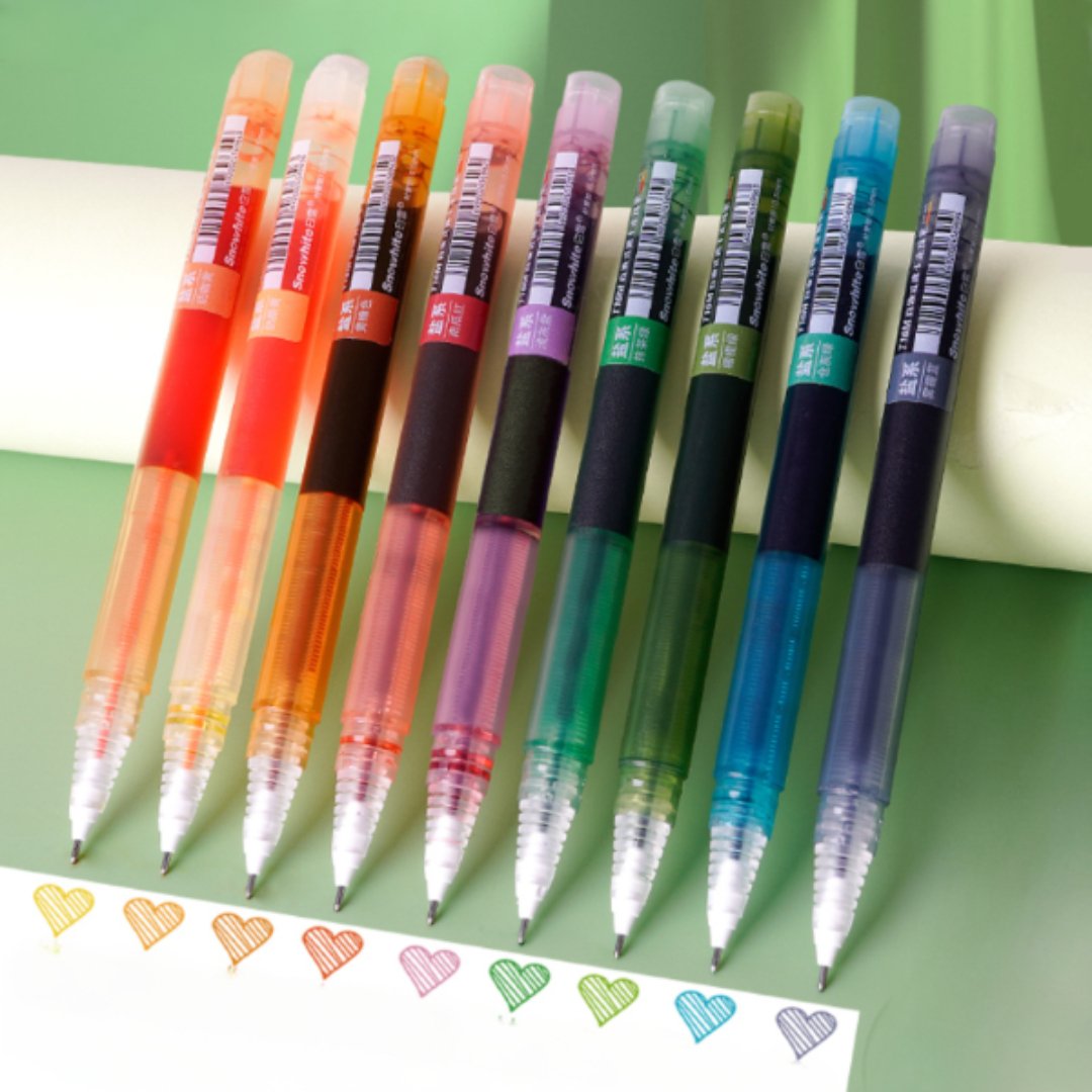 Snowhite T16M Morandi 0.5 Rollerball Pen- Pack of 9 - SCOOBOO - T16M - Roller Ball Pen