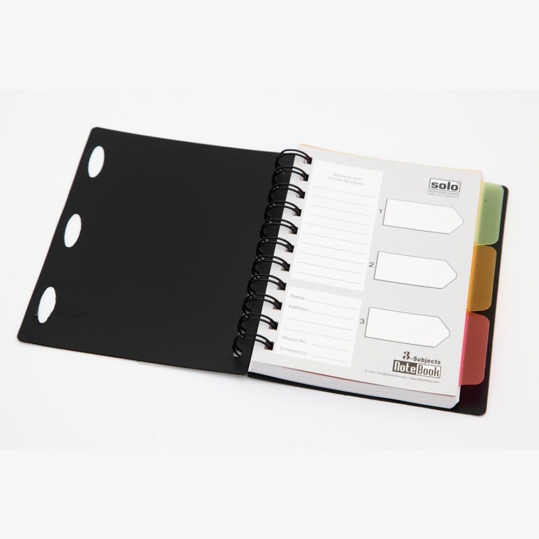 Solo 3 Subject Notebook A6 - SCOOBOO - NA633 - Ruled