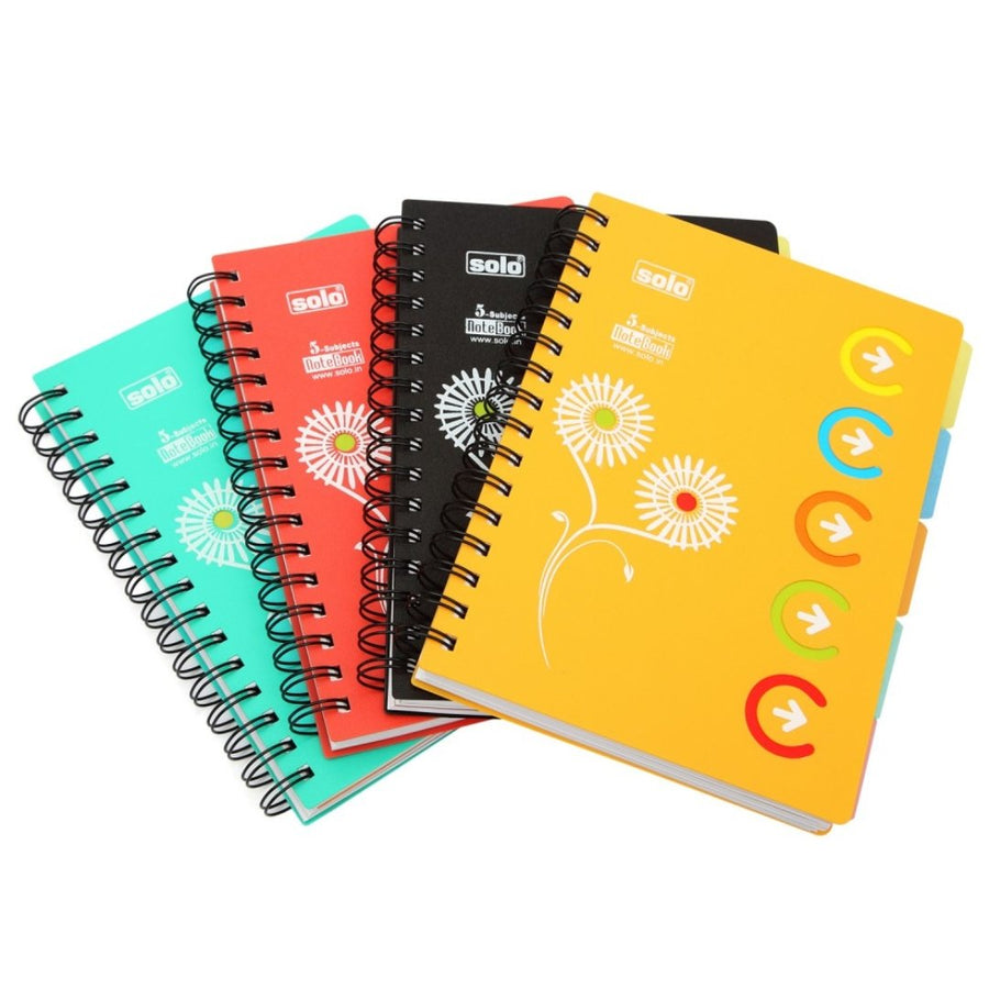 Solo 5 Subject Notebook A5 - SCOOBOO - NA553 - Ruled