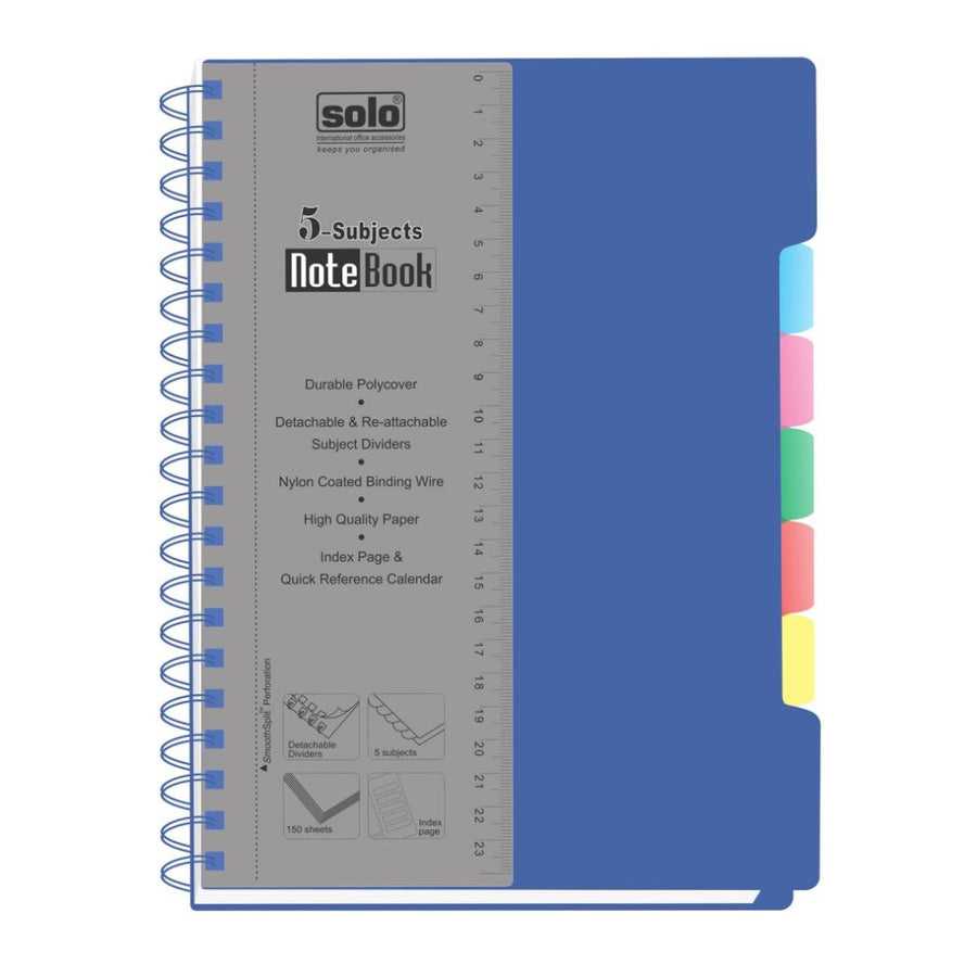 Solo 5 Subject Notebook B5 - SCOOBOO - NB557 - Ruled