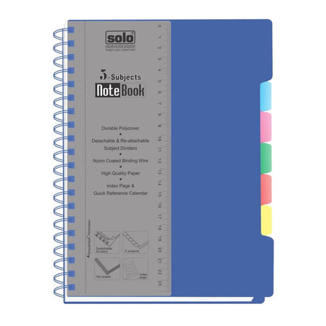 Solo 5 Subject Notebook B5 - SCOOBOO - NB557 - Ruled