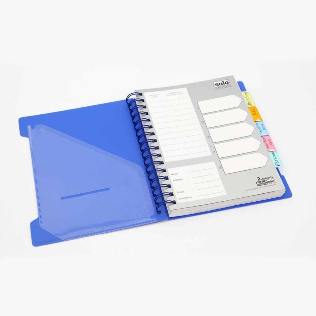 Solo 5 Subject Wiro Notebook - SCOOBOO - NB555 - Ruled