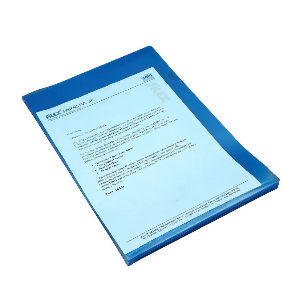 Solo Clear Folder-F/C Pack Of 10 - SCOOBOO - CH111 - Folders & Fillings