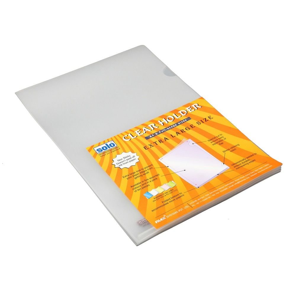 Solo Clear Folder-F/C Pack Of 10 - SCOOBOO - CH111 - Folders & Fillings