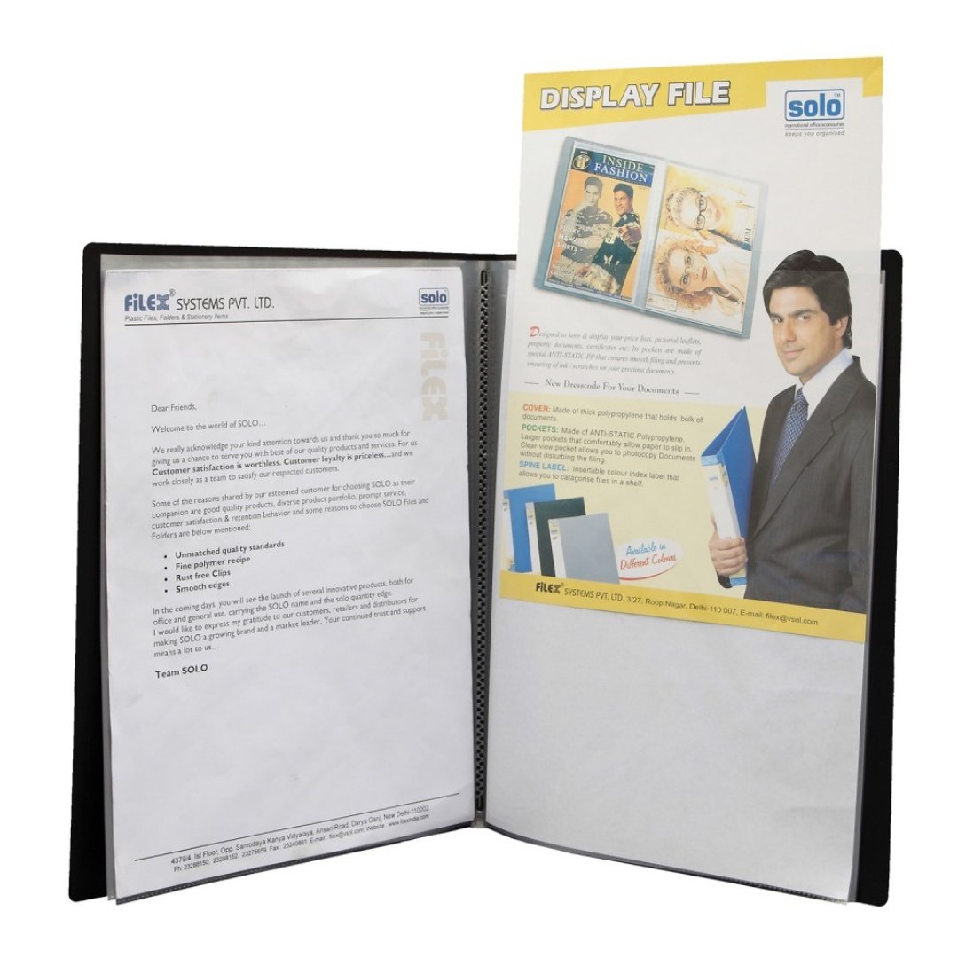 Solo Folder File Solo Display Files 20 Pockets A4 - SCOOBOO - Solo