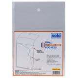 Solo Dual Documents Pockets - A4 (Pack Of 4) - SCOOBOO - CH402 - Folders & Fillings