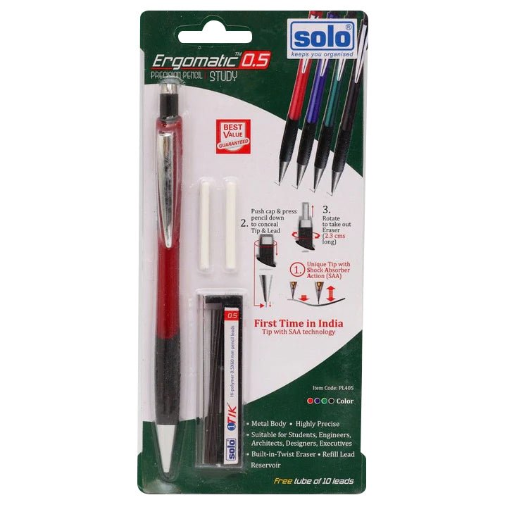 Solo Ergomatic Pencil 0.5mm One Set - SCOOBOO - PL405 - Mechanical Pencil
