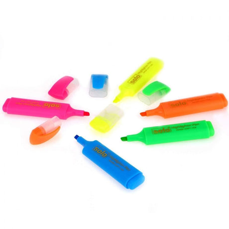 Solo Highlighters (Set Of 5) - SCOOBOO - HLFS5 - Highlighter