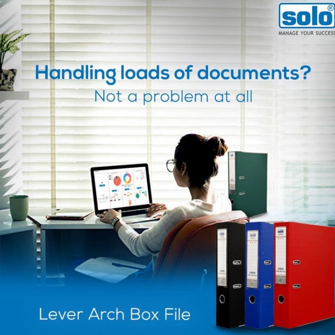 Solo Lever Arch File A4 LA502 - SCOOBOO - LA502 - Folders & Fillings