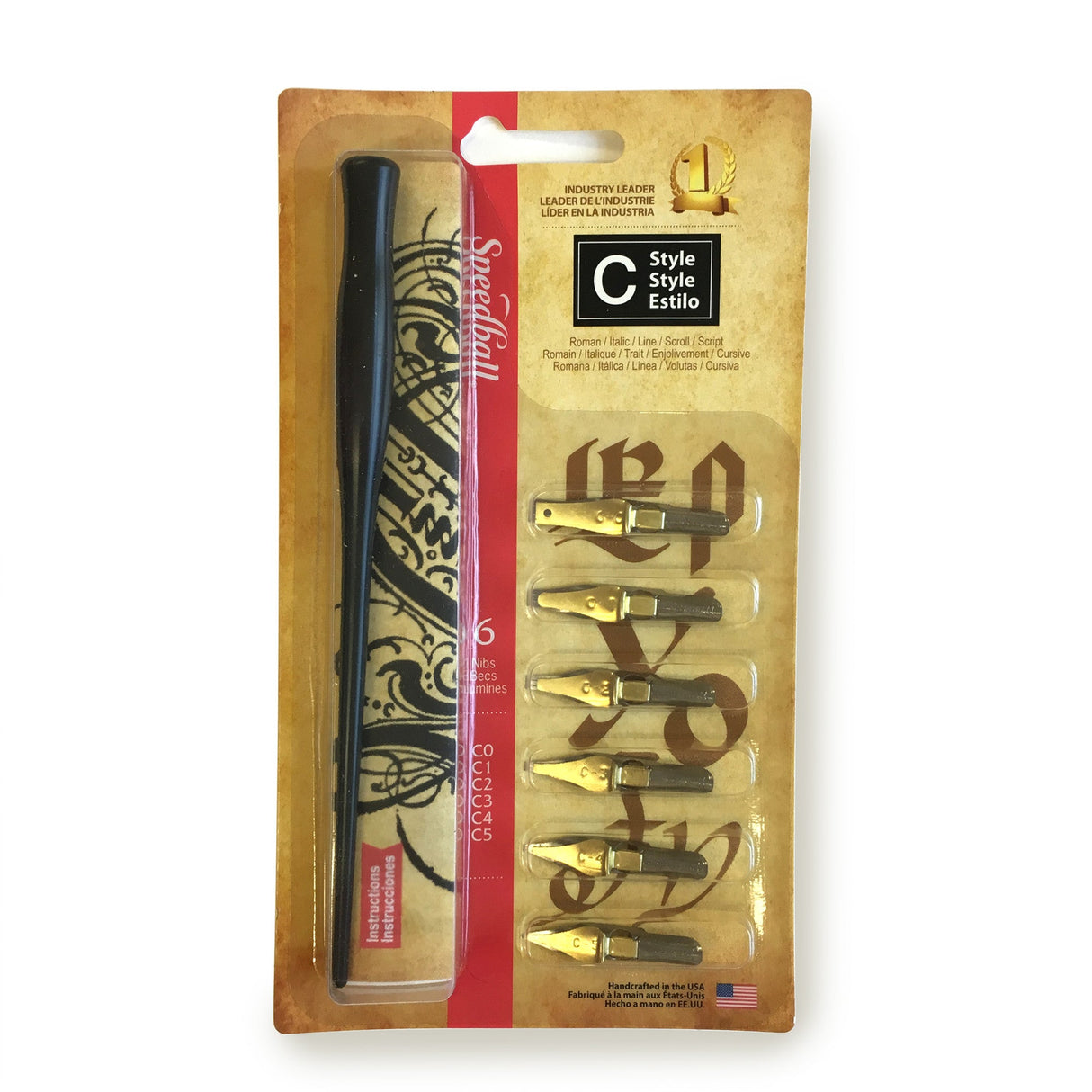 Speedball Calligraphy C-Style Lettering Set - SCOOBOO - 2957 - calligraphy pens