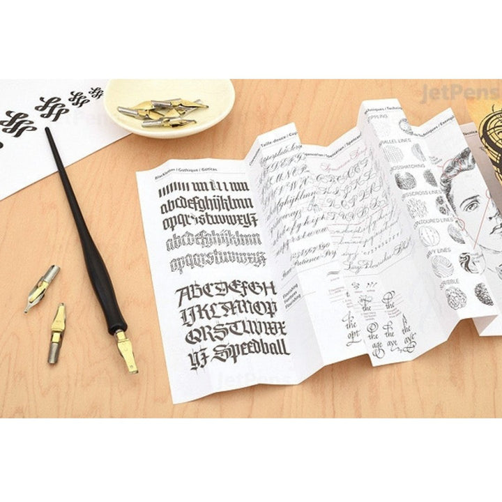 Speedball Calligraphy C-Style Lettering Set - SCOOBOO - 2957 - calligraphy pens