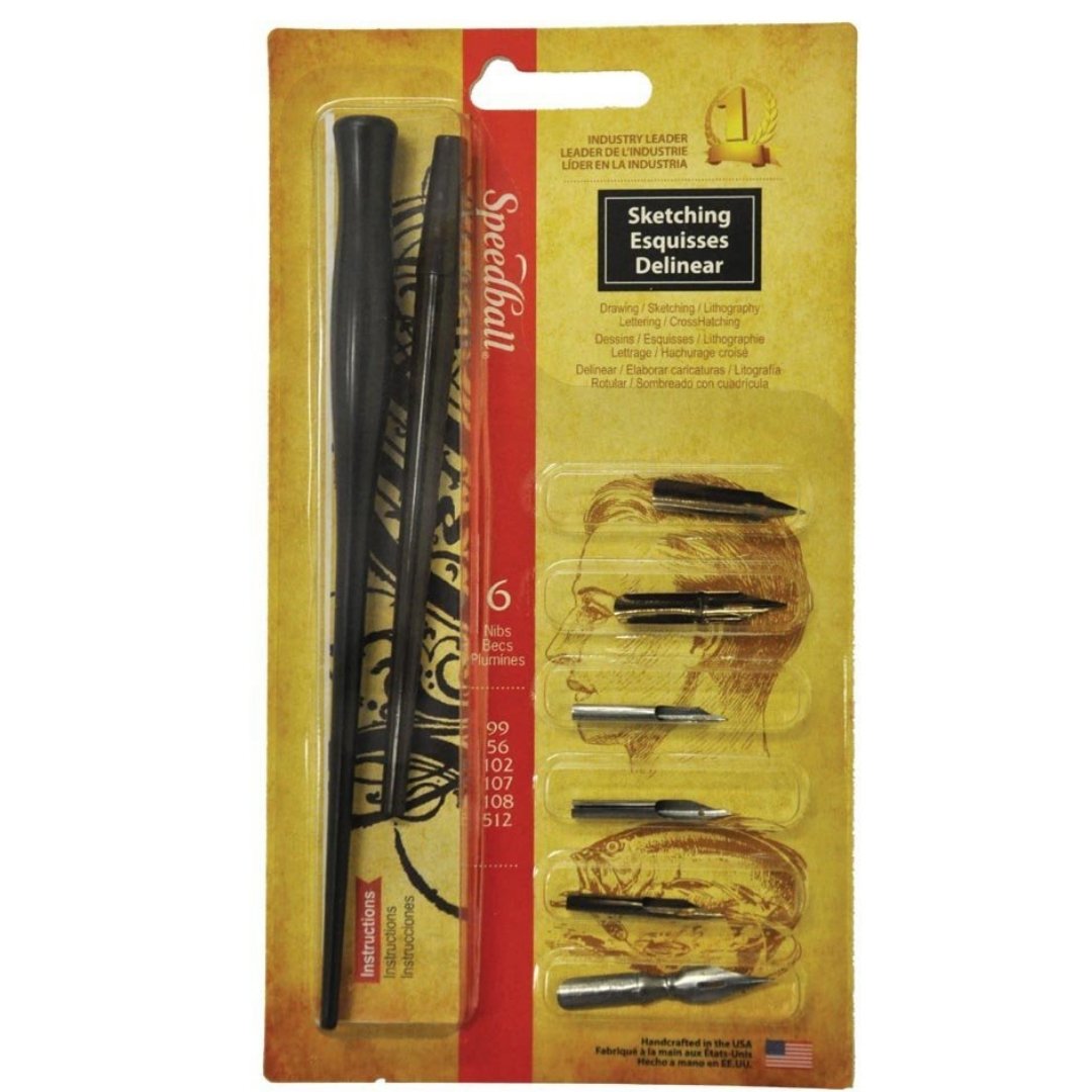 Speedball Sketching Pen Set - SCOOBOO - 2964 - calligraphy pens