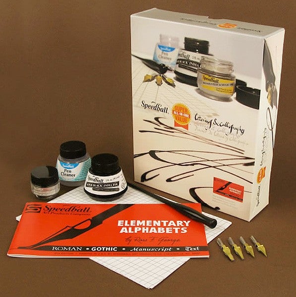 Speedball Value Lettering & Calligraphy Kit - SCOOBOO - 3060 - calligraphy pens