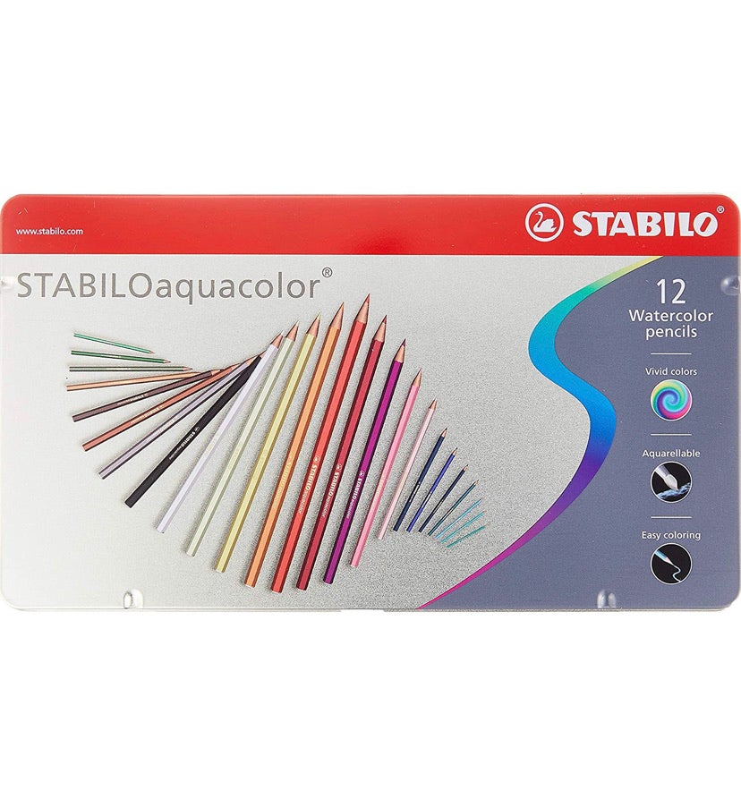 STABILO Aquacolour Watercolour Pencil Set - SCOOBOO - 1612-5 - Watercolour Pencils