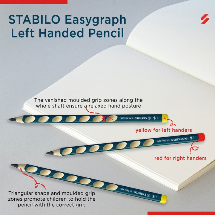 STABILO Easygraph Left Handed Pencil - SCOOBOO - 321-HB6 - Pencils