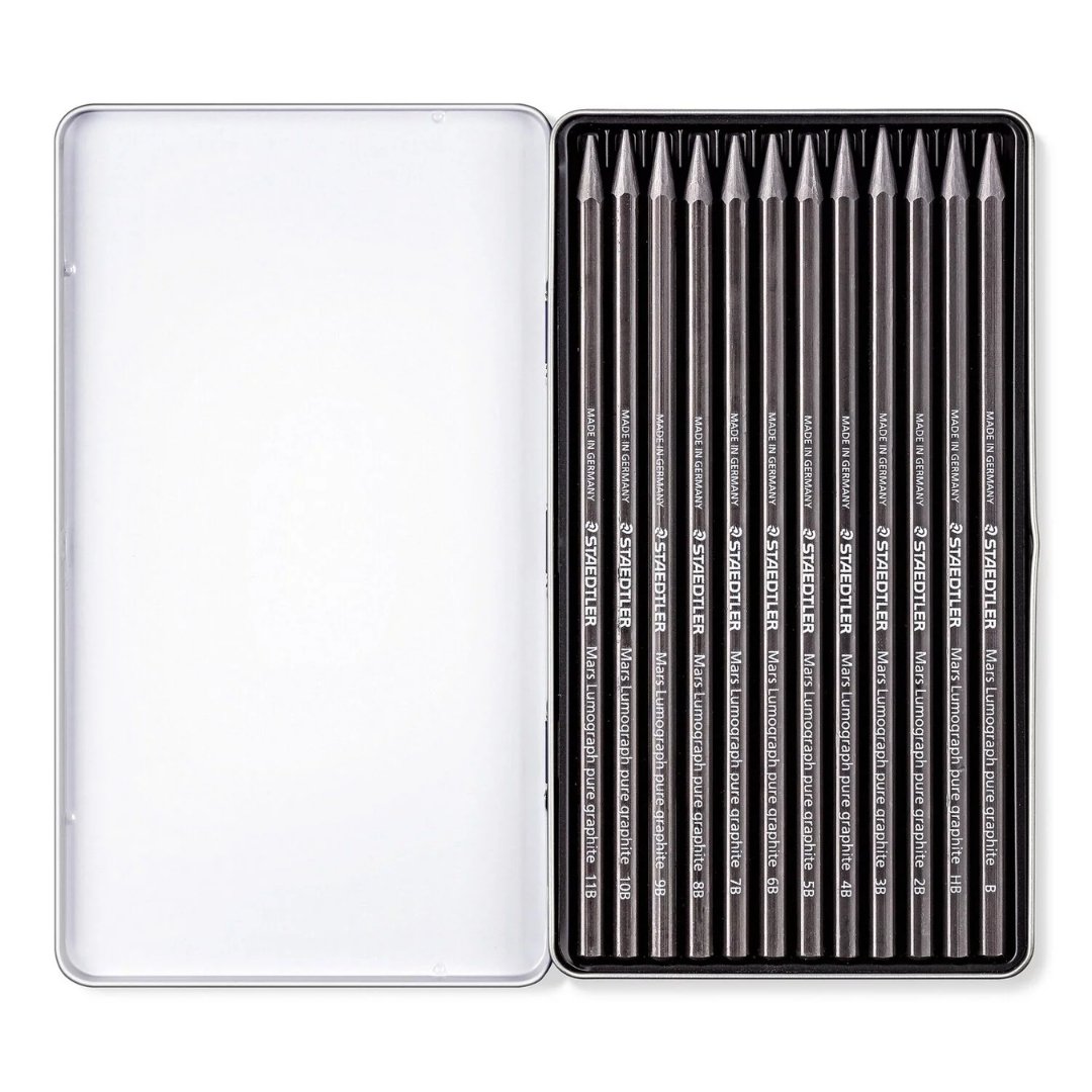 Staedtler 12 Full Graphite Pencils - SCOOBOO - 100G M12 - Sketch pencils