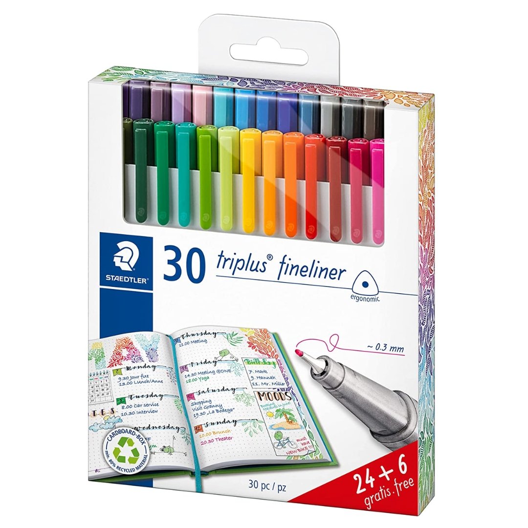 Staedtler 30 Triplus Fineliner 0.3mm - SCOOBOO - 334 C30P - Fineliner