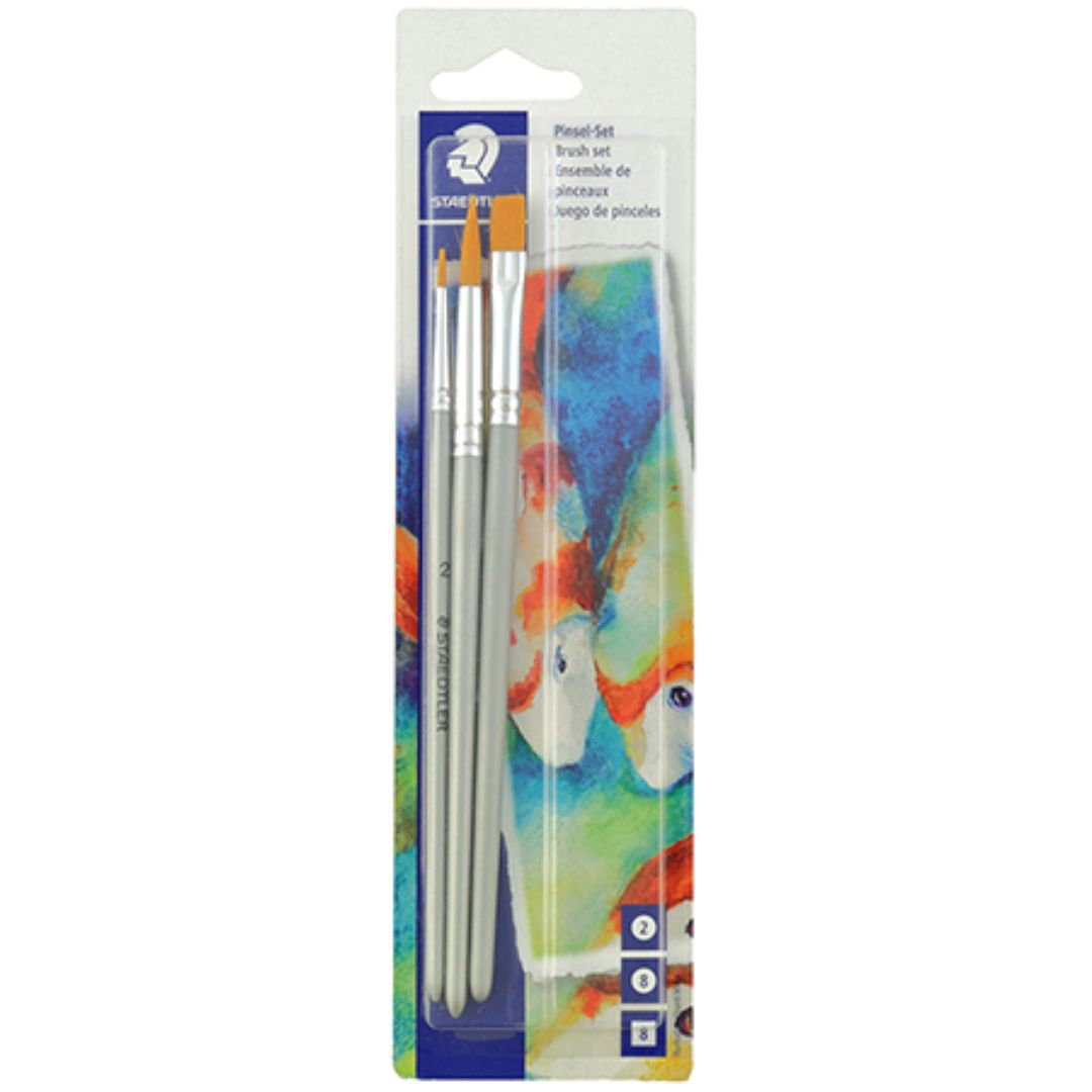 Staedtler Brush Set of 3 - SCOOBOO - 989 SBK3-3 - Paint Brushes & Palette Knives