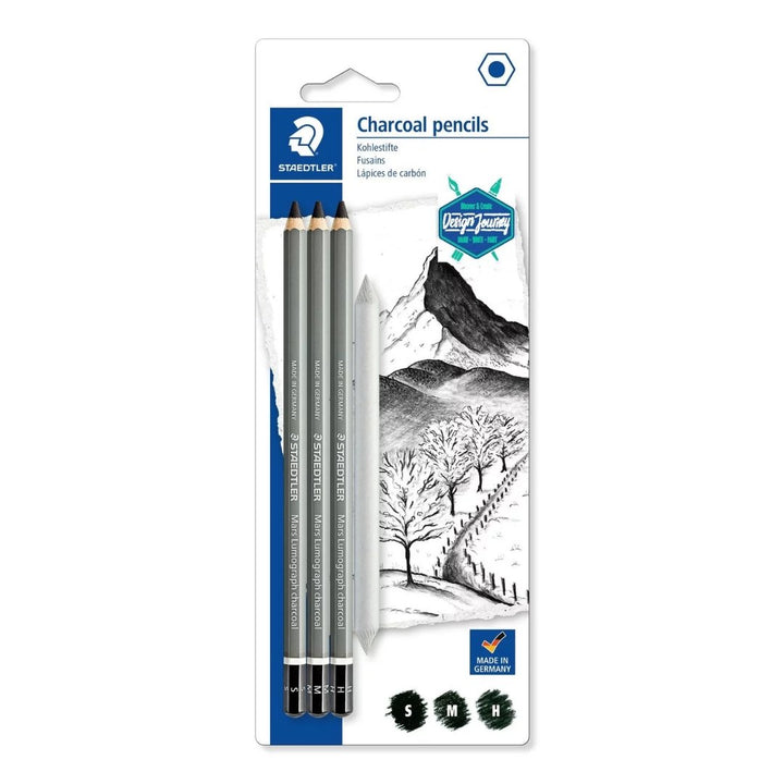 Staedtler Charcoal Pencils - SCOOBOO - 100C SBK4 - Sketch pencils