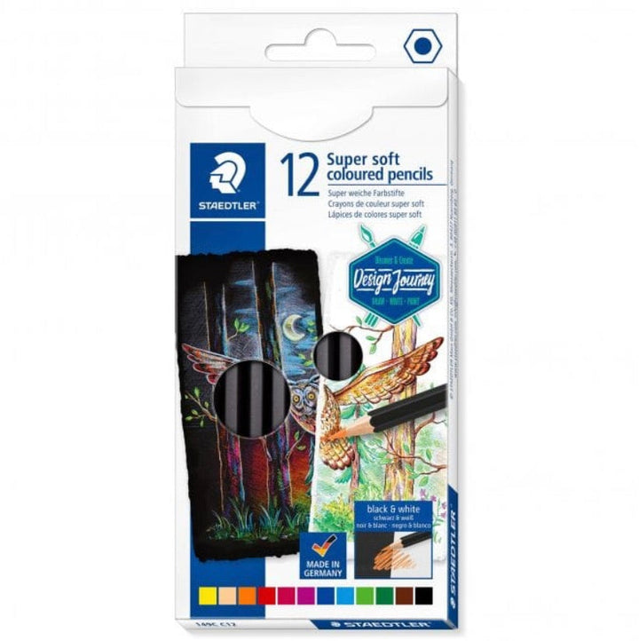 Staedtler Design Journey Super Soft Coloured Pencils - SCOOBOO - 149CC12 - Coloured Pencils