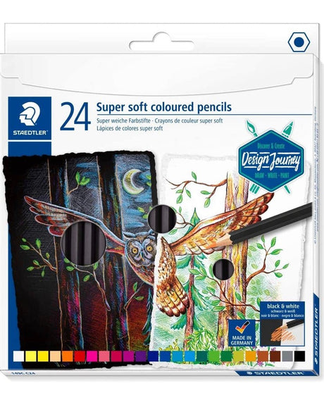 Staedtler Design Journey Super Soft Coloured Pencils - SCOOBOO - 149CC24 - Coloured Pencils