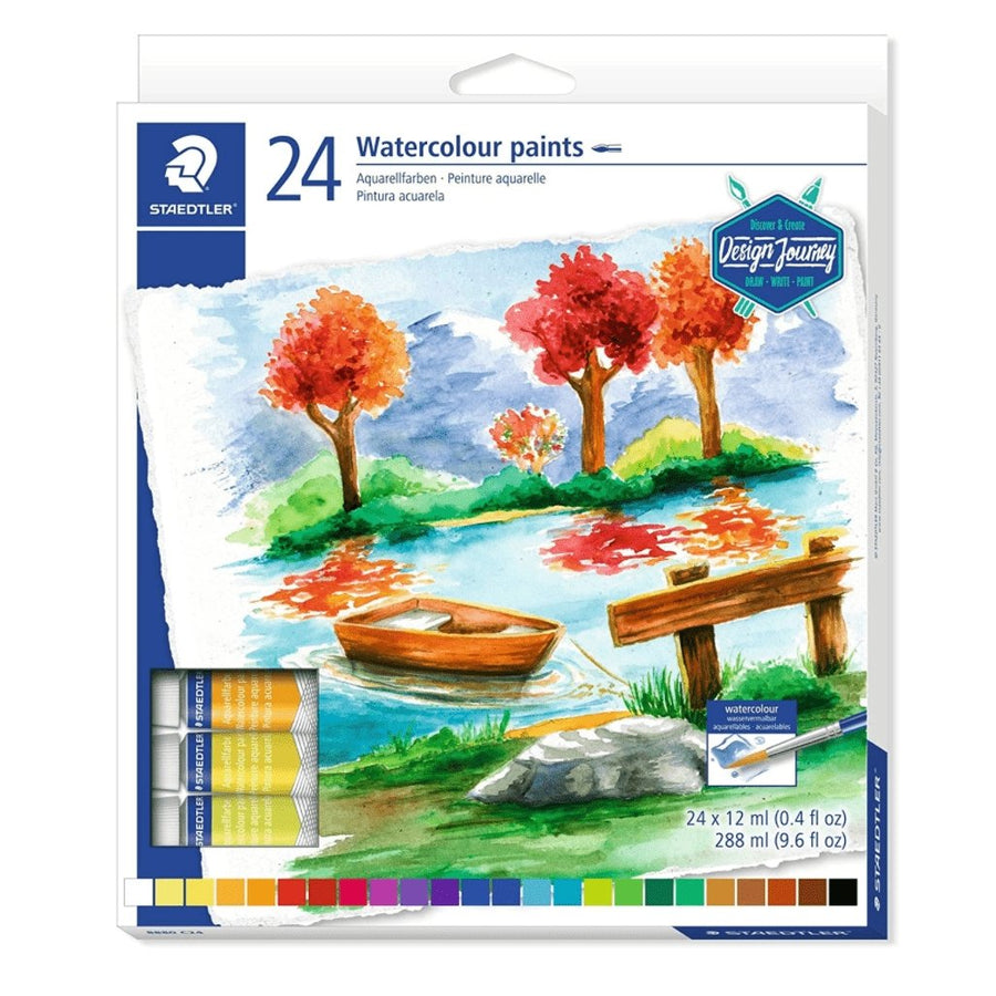 Staedtler Design Journey Water Colour Paint Tubes Set - SCOOBOO - 8880 C24 - Water Colors